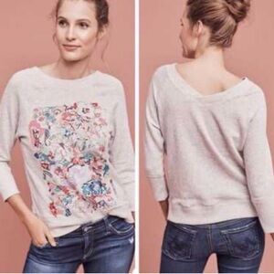 Anthropologie Paint By Numbers Sweatshirt Top, size XS